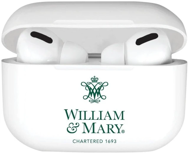 Main image of AirPods Case, College of William & Mary AirPods Pro (Gen 1 & 2) / White (TPU)