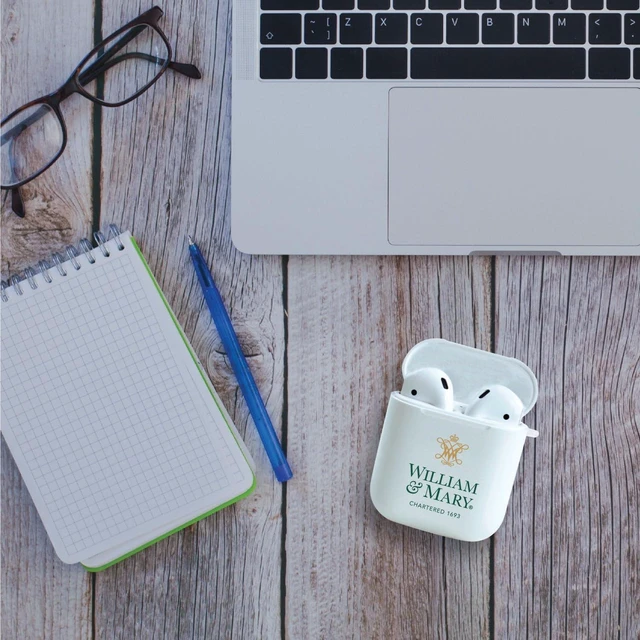 Alt view image 6 of 7 - AirPods Case, College of William & Mary AirPods Pro (Gen 1 & 2) / White (TPU)