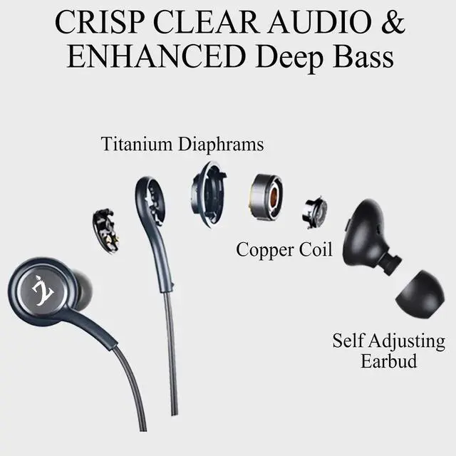 Alt view image 6 of 7 - PRO Stereo Headphones Compatible with Motorola Moto G Play/Stylus/Edge/Edge+/5G/2025/2024/2023 with Hands-Free Built-in Microphone Buttons + Crisp Digital Titanium Clear Audio! (USB-C/PD)
