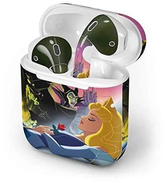 Alt view image 4 of 4 - Decal Audio Skin Compatible with Apple AirPods - Officially Licensed Disney Villains Sleeping Beauty and Maleficent Art Design
