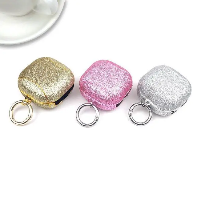 Alt view image 3 of 7 - Fashion Shiny Sparkle Glitter Protective Cover Accessories Case for Samsung Galaxy Buds 2/Pro/Live-Color#1