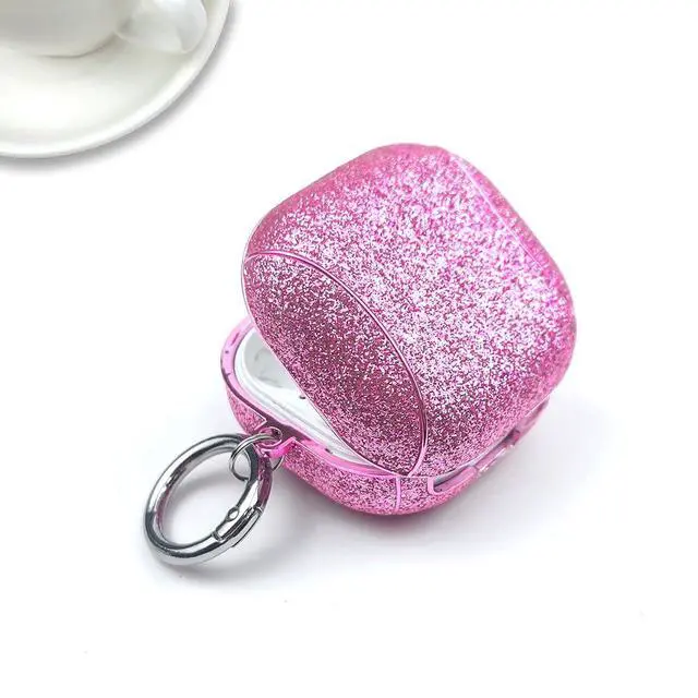 Alt view image 6 of 7 - Fashion Shiny Sparkle Glitter Protective Cover Accessories Case for Samsung Galaxy Buds 2/Pro/Live-Color#1