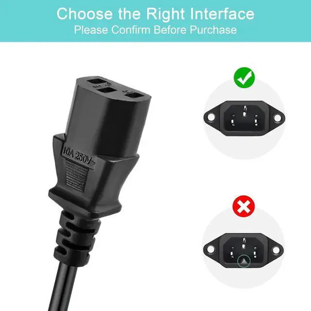 Alt view image 3 of 6 - AC Power Cord Compatible with Bambu Lab-P1S Combo 3D Printer