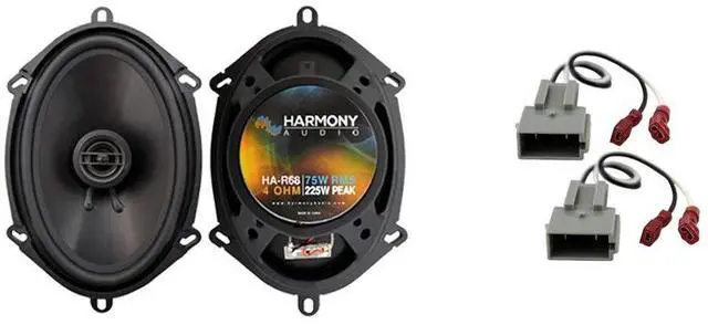 Main image of Rear Door Speakers HA-R68 Fits Ford F-350 1997-1998 | Super Duty 6x8 size, OEM factory replacement upgrade, simple bolt-in mounting, clear balanced sound restored