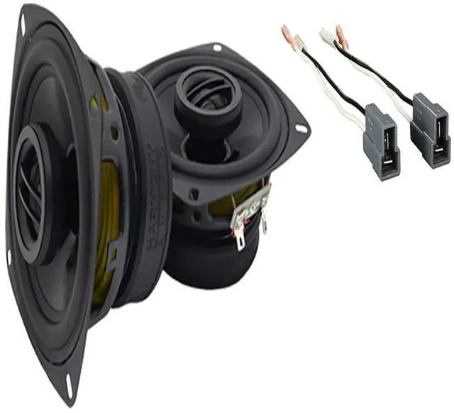 Main image of Front Dash Speakers Fits Hyundai Excel 1986-1994 HA-R4 | Direct replacement upgrade, drop-in swap for aged stock drivers, clearer sound, easy install, 4 inch car size, factory fit