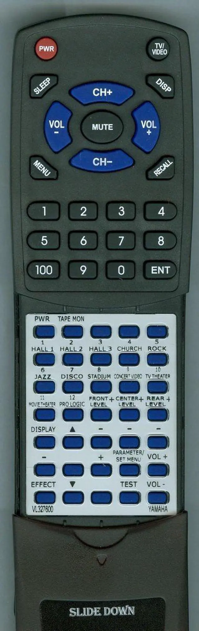 Main image of Replacement Remote Control for Yamaha VL327600, RTVL327600, VL32760, DSPE1000