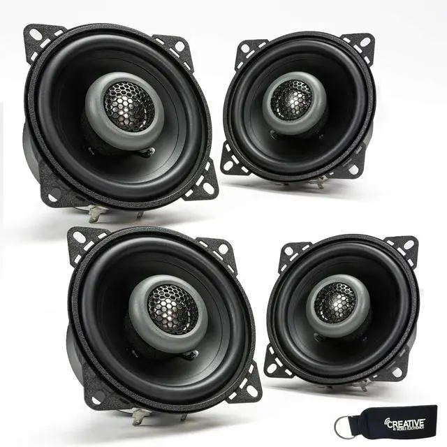 Main image of Two Pairs of Formula 4 Inch 2-Way Coaxial Car Speakers - FKB110