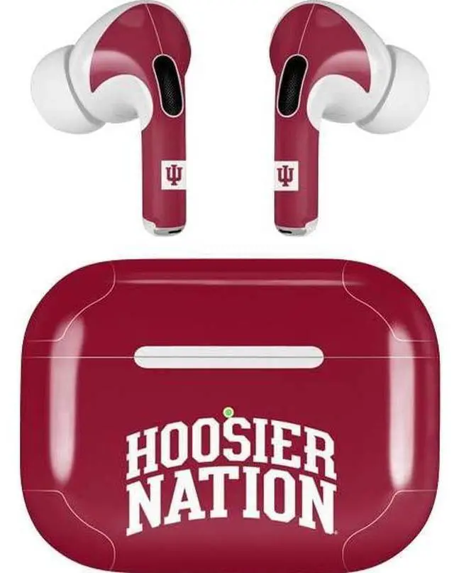 Main image of Decal Audio Skin Compatible with Apple AirPods Pro - Officially Licensed Indiana University Hoosier Nation Design