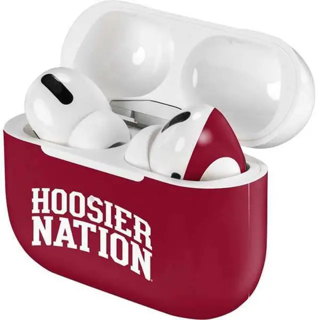 Alt view image 4 of 4 - Decal Audio Skin Compatible with Apple AirPods Pro - Officially Licensed Indiana University Hoosier Nation Design