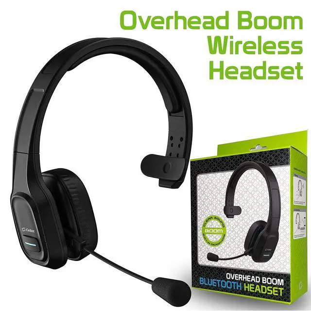 Alt view image 6 of 7 - PRO Wireless Headset Compatible with CAT S62 with Boom Dual V5.3 Bluetooth Plus 3.5mm 1/8 Backup Cable Car Truck Driver (Black)