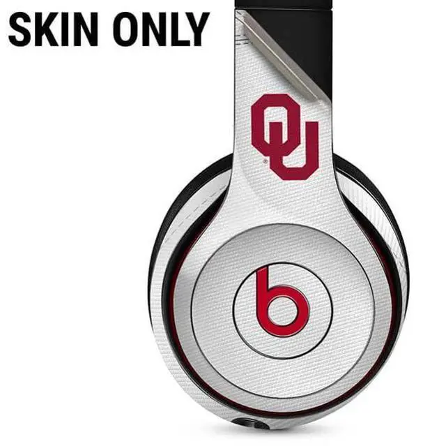 Alt view image 2 of 3 - Decal Audio Skin Compatible with Beats Solo 3 Wireless - Officially Licensed University of Oklahoma White Jersey Design