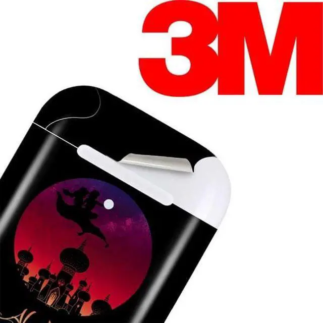 Alt view image 3 of 4 - Decal Audio Skin Compatible with Apple AirPods - Officially Licensed Disney Aladdin A Whole New World Art Design
