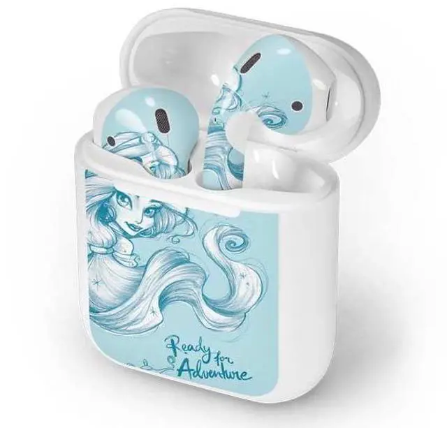 Alt view image 4 of 4 - Decal Audio Skin Compatible with Apple AirPods - Officially Licensed Disney Princess Jasmine Ready for Adventure Art Design