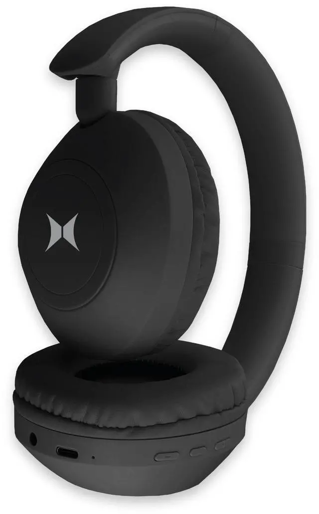 Alt view image 7 of 7 - Wireless Bluetooth Headphones with Microphone, Over The Ear Headphones, Aux Line, ON/Off, Phone Call, Volume Control, & Pause Buttons, 33 Foot Bluetooth Range (Black)