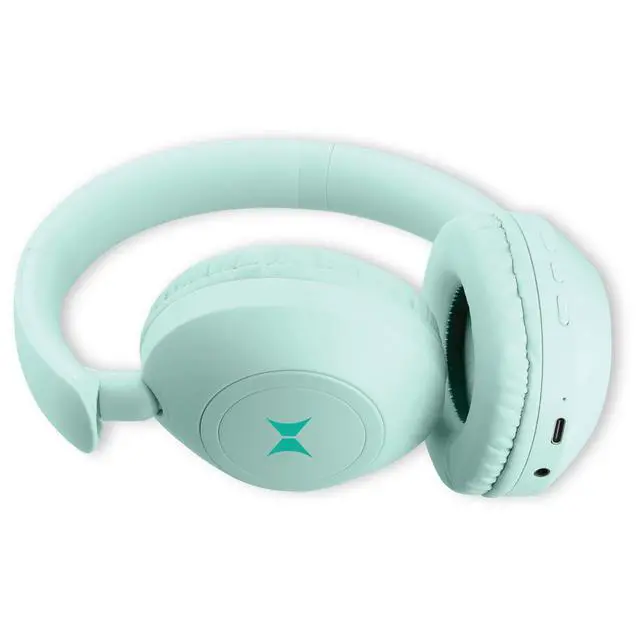 Alt view image 5 of 7 - Wireless Bluetooth Headphones with Microphone, Over The Ear Headphones, Aux Line, ON/Off, Phone Call, Volume Control, & Pause Buttons, 33 Foot Bluetooth Range (Green)