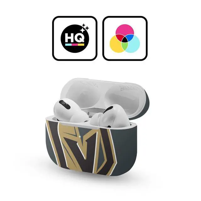 Alt view image 2 of 6 - Officially Licensed NHL Oversized Vegas Golden Knights Vinyl Sticker Skin Decal Cover Compatible with Apple AirPods Pro