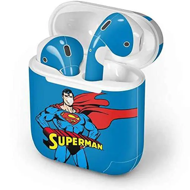Alt view image 3 of 3 - Decal Audio Skin Compatible with Apple AirPods 2 - Officially Licensed DC Comics Superman Classic Art Pose Design