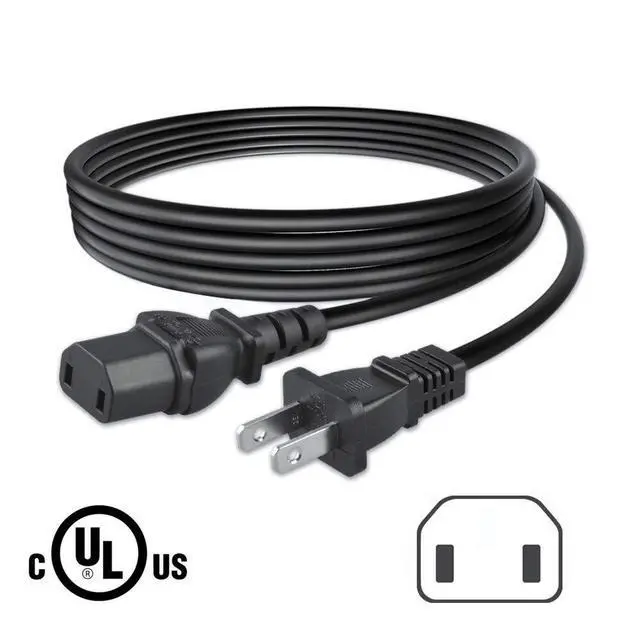Alt view image 2 of 3 - UL Listed 6.6ft 2-Prong AC Power Cord for Emotiva XPA 3 XPA 5 Airmotiv 6s Stealth Amplifiers