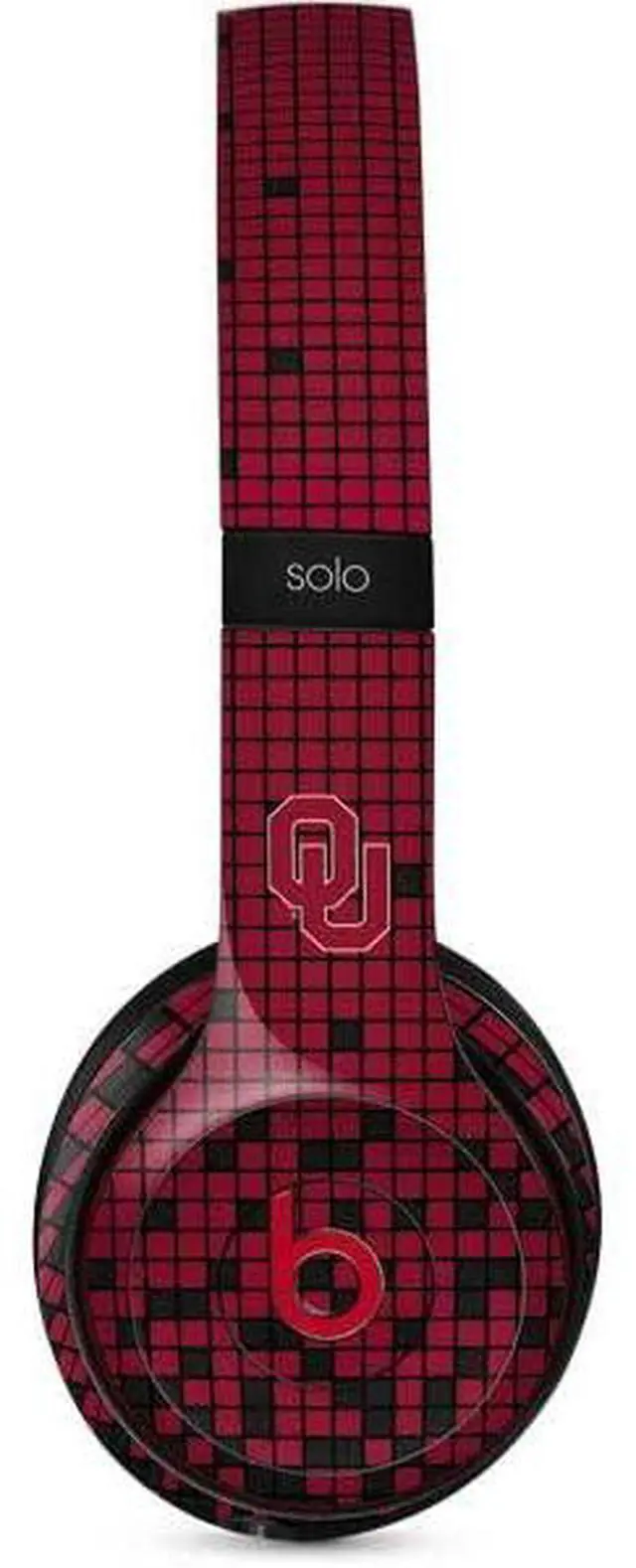 Main image of Decal Audio Skin Compatible with Beats Solo 3 Wireless - Officially Licensed University of Oklahoma Sooners Red Digi Design
