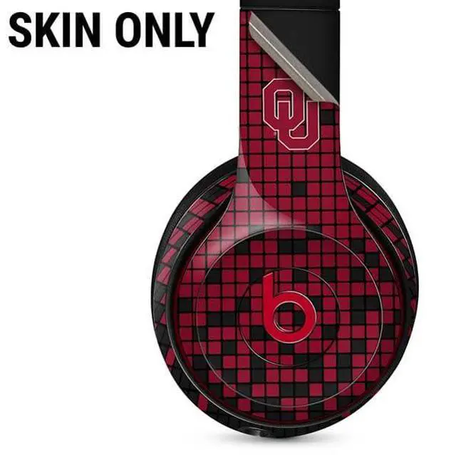 Alt view image 2 of 3 - Decal Audio Skin Compatible with Beats Solo 3 Wireless - Officially Licensed University of Oklahoma Sooners Red Digi Design