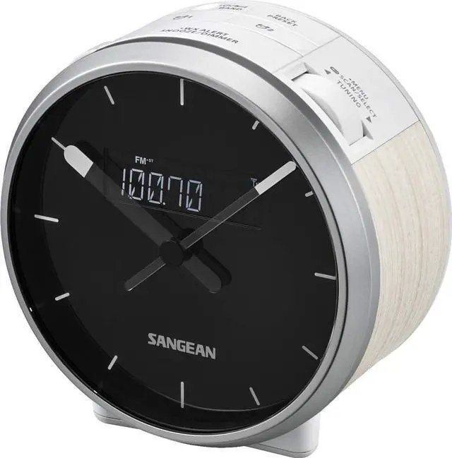 Main image of RCR-29WH AM/FM-RDS/Weather Alert/Aux-in / 23 Memory Pre-Sets Digital Tuning/Analog Clock Radio USB Phone Charging White