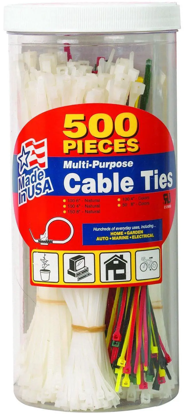 Main image of Gardner Bender 4-8 in. L Assorted Cable Tie 500 pk