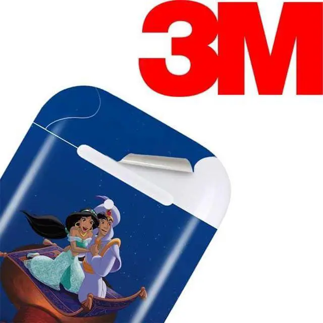 Alt view image 3 of 4 - Decal Audio Skin Compatible with Apple AirPods - Officially Licensed Disney Aladdin and Jasmine Magic Carpet Design