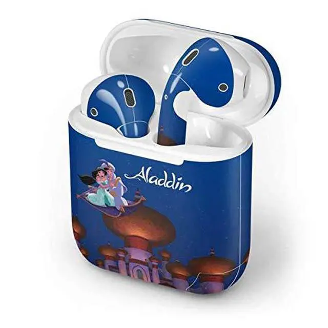 Alt view image 4 of 4 - Decal Audio Skin Compatible with Apple AirPods - Officially Licensed Disney Aladdin and Jasmine Magic Carpet Design