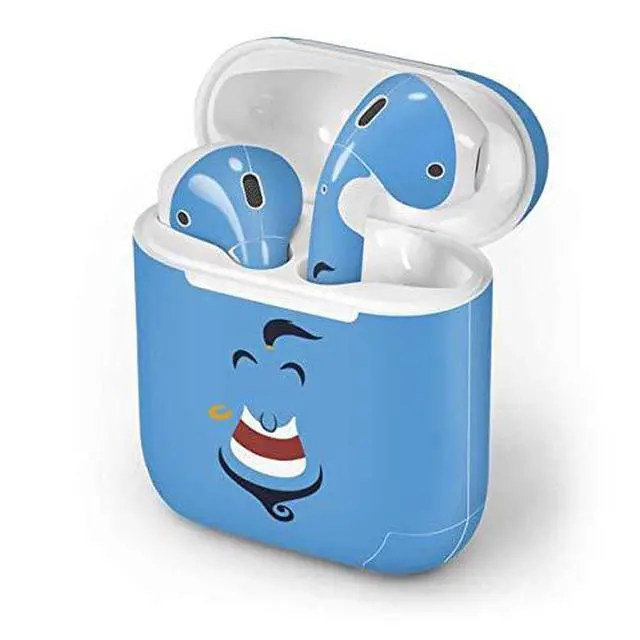 Alt view image 4 of 4 - Decal Audio Skin Compatible with Apple AirPods - Officially Licensed Disney Aladdin Genie Outline Art Design