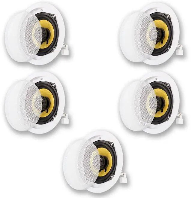 Main image of Acoustic Audio HD-5 in Ceiling Speakers Home Theater Surround Sound 5 Speaker Set