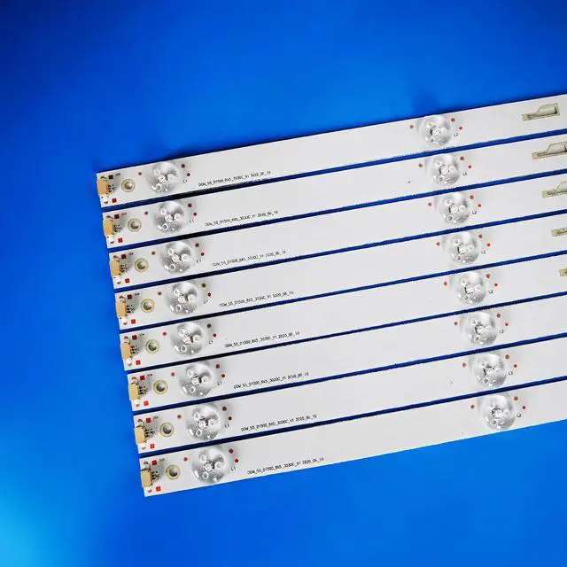 Alt view image 2 of 7 - LED Strips(8) for Insignia 55''TV NS-55D421NA16 NS-55D510NA19 006-P1K3486A 55D1600 TCL-ODM-55-D1500-8X5-3030C-V1 55U3600C 55U36CMC 55GA1600 55L510U18 55L2600C LVF550CSDX 55HR332M05A3