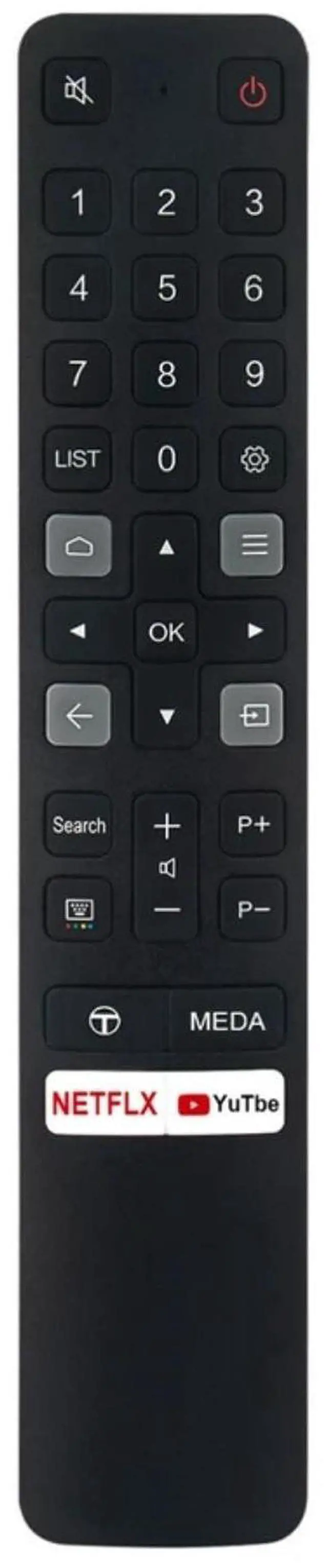 Main image of RC901V FMR1 TV Remote Control for TCL TV in Living Rooms or Rooms, Size Approximately About 8 x 1.5 x 1 in, No Programming or Pairing Needed, Replacement Remote Compatible Models 32S330 43S430 55S430