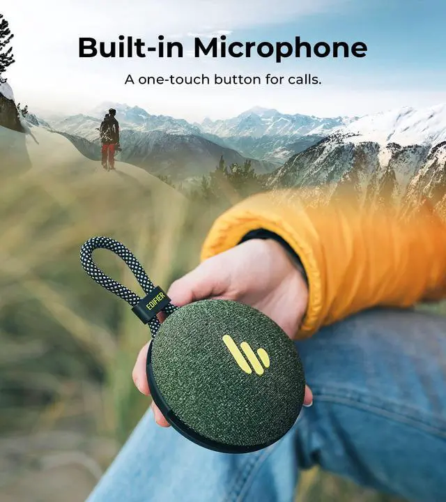 Alt view image 5 of 6 - MP100 Plus Portable Bluetooth Speaker, Lightweight Travel Speakers with IPX7 Waterproof, Smart 5.3, Clear Microphone, USB-C, Wireless Loudspeaker for Outdoor Party Beach Camping - Forest Green
