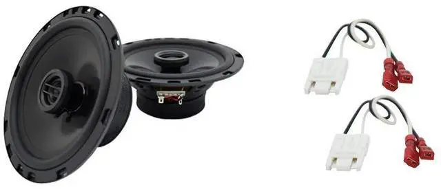 Main image of Fits 1998-2004 Chevy Tracker Front Door 6.5" Speaker Pair R65 | 300 watt peak power, direct bolt-in factory replacement upgrade, crisp highs and full bass, plug-in install, 6.5 inch size