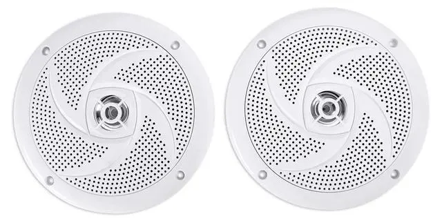 Alt view image 2 of 6 - RSM65W 6.5" Waterproof Shallow Slim Marine Speaker 4-Pack | 320W Peak/80W RMS, White, 0.925" Mounting Depth, 4 Ohm, UV-Treated, Saltwater Resistant, ATV/UTV/Golf Cart Use