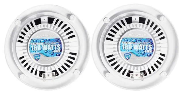 Alt view image 4 of 6 - RSM65W 6.5" Waterproof Shallow Slim Marine Speaker 4-Pack | 320W Peak/80W RMS, White, 0.925" Mounting Depth, 4 Ohm, UV-Treated, Saltwater Resistant, ATV/UTV/Golf Cart Use