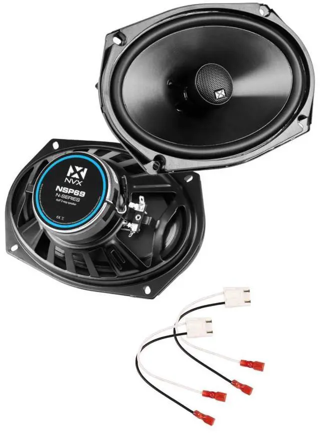 Main image of 6x9 Rear Side Panel Speaker Upgrade Kit for Pontiac Firebird 1982-1992 | A Pair of 6x9 inch Rear 2-Way Coaxial Car Speaker Replacement Package with harness