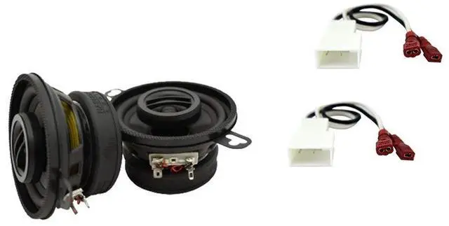 Main image of Fits 2002-2006 Toyota Camry 3.5" Dash Speakers with Harness | Direct factory replacement, plug-in kit for 2003 models, sound upgrade for clear tone, 3.5 inch car size, no splicing needed