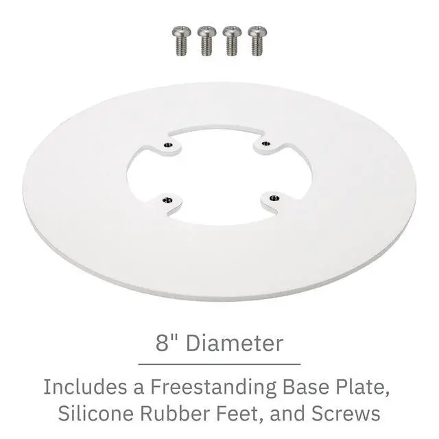 Alt view image 5 of 5 - Clover Flex Freestanding Swivel and Tilt Stand with Round Plate (White)