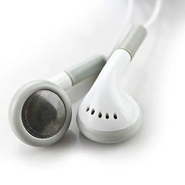 Alt view image 2 of 2 - 25 Pack of White/Gray Earbuds Headphones - Individually Bagged - Great for Schools/Museums/Wholesale