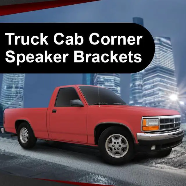 Alt view image 2 of 7 - Speaker Brackets Kit Compatible with Dodge Truck D150 D300 Cab Corner 6x9 Speaker Brackets 1972-1993 Silver