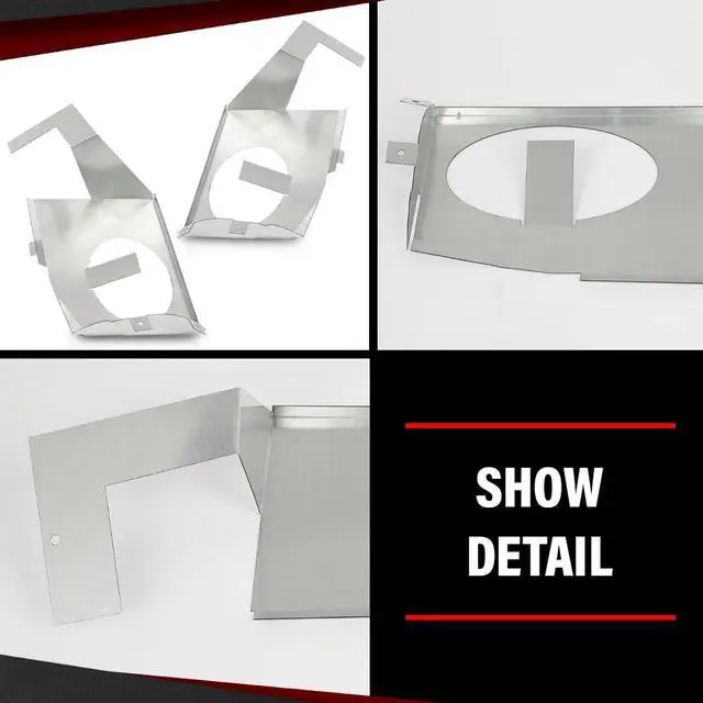 Alt view image 6 of 7 - Speaker Brackets Kit Compatible with Dodge Truck D150 D300 Cab Corner 6x9 Speaker Brackets 1972-1993 Silver