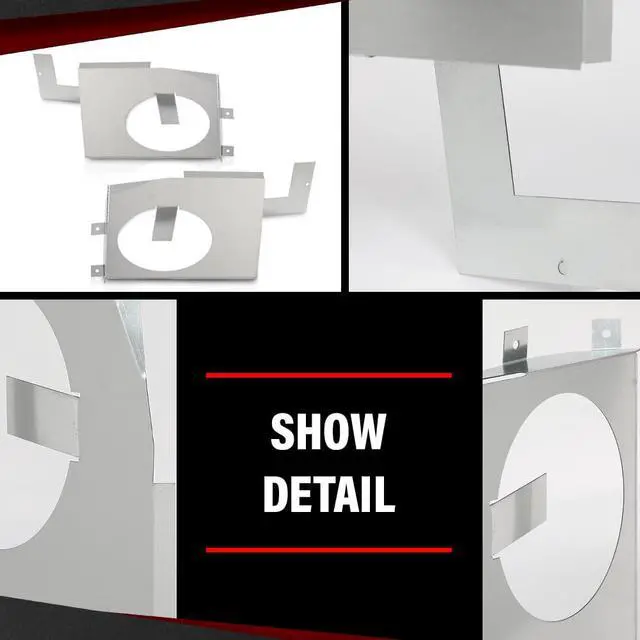 Alt view image 5 of 7 - Speaker Brackets Kit Compatible with Dodge Truck D150 D300 Cab Corner 6x9 Speaker Brackets 1972-1993 Silver