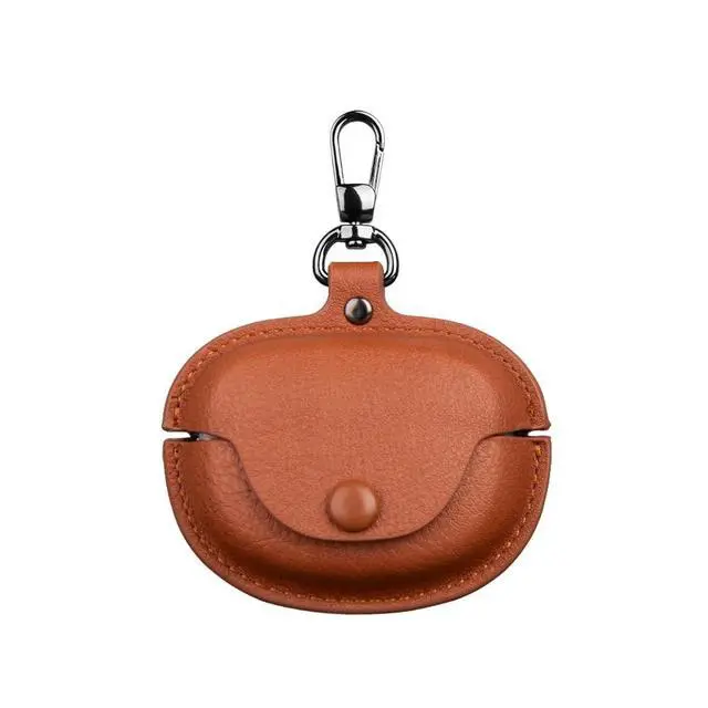Main image of Fashion Premium Leather Shockproof Cover Accessories Case for Bose Ultra Open Earbuds with Keychain for Women Men-Brown