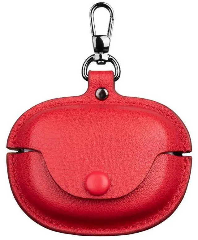 Main image of Fashion Premium Leather Shockproof Cover Accessories Case for Bose Ultra Open Earbuds with Keychain for Women Men-Red