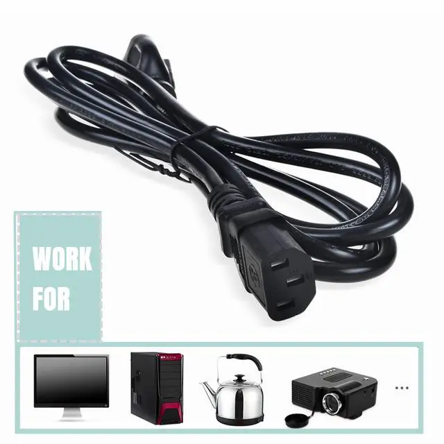 Alt view image 4 of 5 - 6ft UL AC Power Cord Cable Replacement for Insignia NS-LTDVD19-09 NS-LTDVD1909 19 LCD TV PSU
