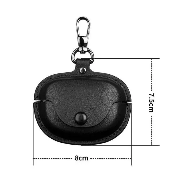 Alt view image 2 of 7 - Fashion Premium Leather Shockproof Cover Accessories Case for Bose Ultra Open Earbuds with Keychain for Women Men-Dark Green