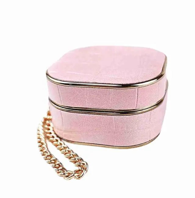 Main image of Compatible with Samsung Galaxy Buds 2 2021/Galaxy Buds Pro 2021/Galaxy Buds Live 2020, Leather Business Case Cover Accessories for Women Men-Pink