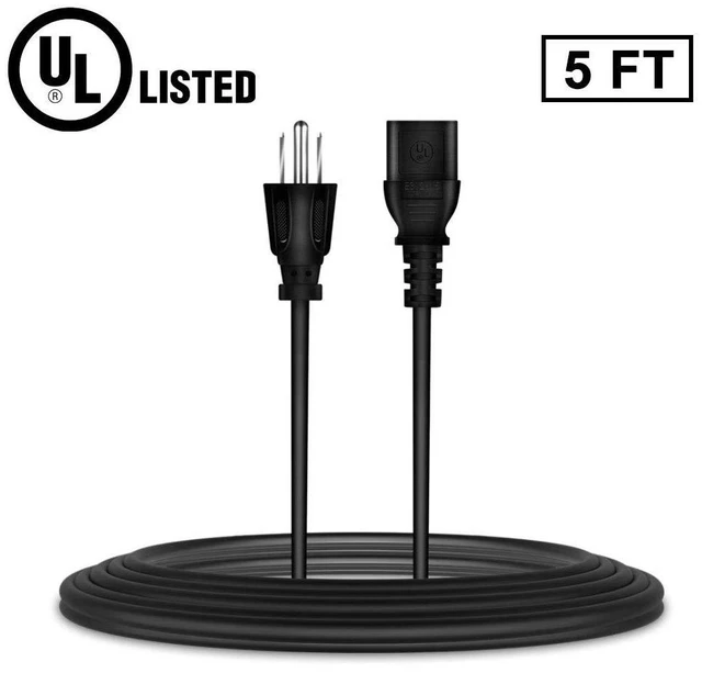 Alt view image 2 of 5 - 5ft UL Listed AC Power Adapter Charger Cord Cable Plug Compatible with Yamaha DBR12 Active Speaker