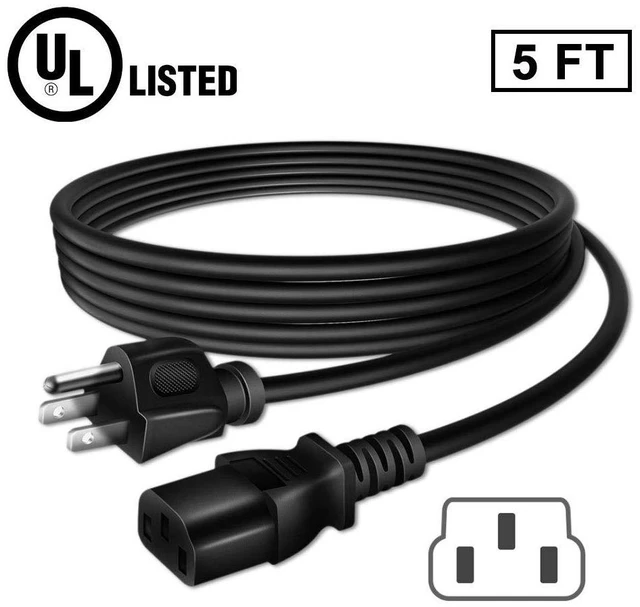 Alt view image 3 of 5 - 5ft UL Listed AC Power Adapter Charger Cord Cable Plug Compatible with Yamaha DBR12 Active Speaker
